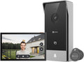 EZVIZ HP5 Interphone Vid¨¦o WiFi Syst¨¨me d'Interphone 1080P, Moniteur Tactile couleur 7, Sonnette Vid¨¦o ¨¤ 2 Fils, D¨¦verrouillage ¨¤ Distance, Audio Bidirectionnel, Vision Nocturne, Design Fin(Black)