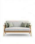 Canapé en tissu pour salon avec coussins assortis en bois - 180 x 80 x 85cm