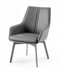 Chaise contemporaine pour salle à manger en cuir synthétique - 60 x 50 x 80cm