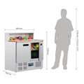 Saladette R¨¦frig¨¦r¨¦e Compacte - 2 Portes Plan de Travail en Marbre - Polar(SELLER_5239_426572)