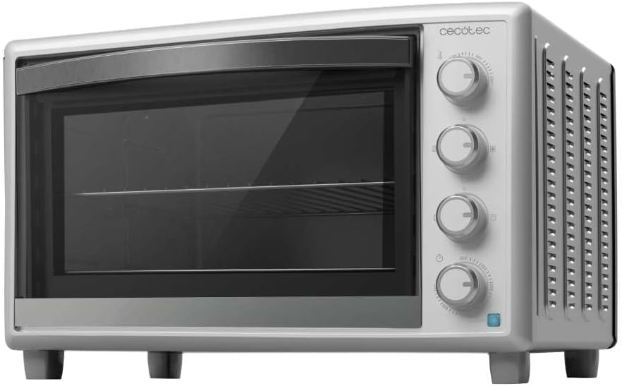 Cecotec BakeToast 4600 White Gyro Table Convection Oven 46 Liter, 2000 W, Interior Light, 12 Functions, Temperature up to 230o, Double Glazed Door, Includes Spit(60L | 2200W/Blanc)