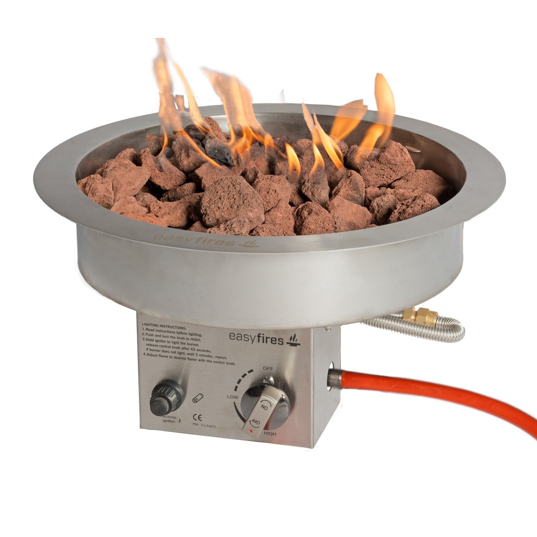 Easyfires Inbouwbrander ? 40 cm Zilver(Standaard/Propaangas)