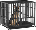 BingoPaw cage chien XXL 117x96x84cm m¨¦tal avec roulettes, 3 portes, plateau amovible