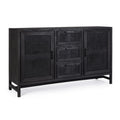 Buffet Weston avec structure en manguier, dos et fond de tiroirs en MDF(3 Portes)