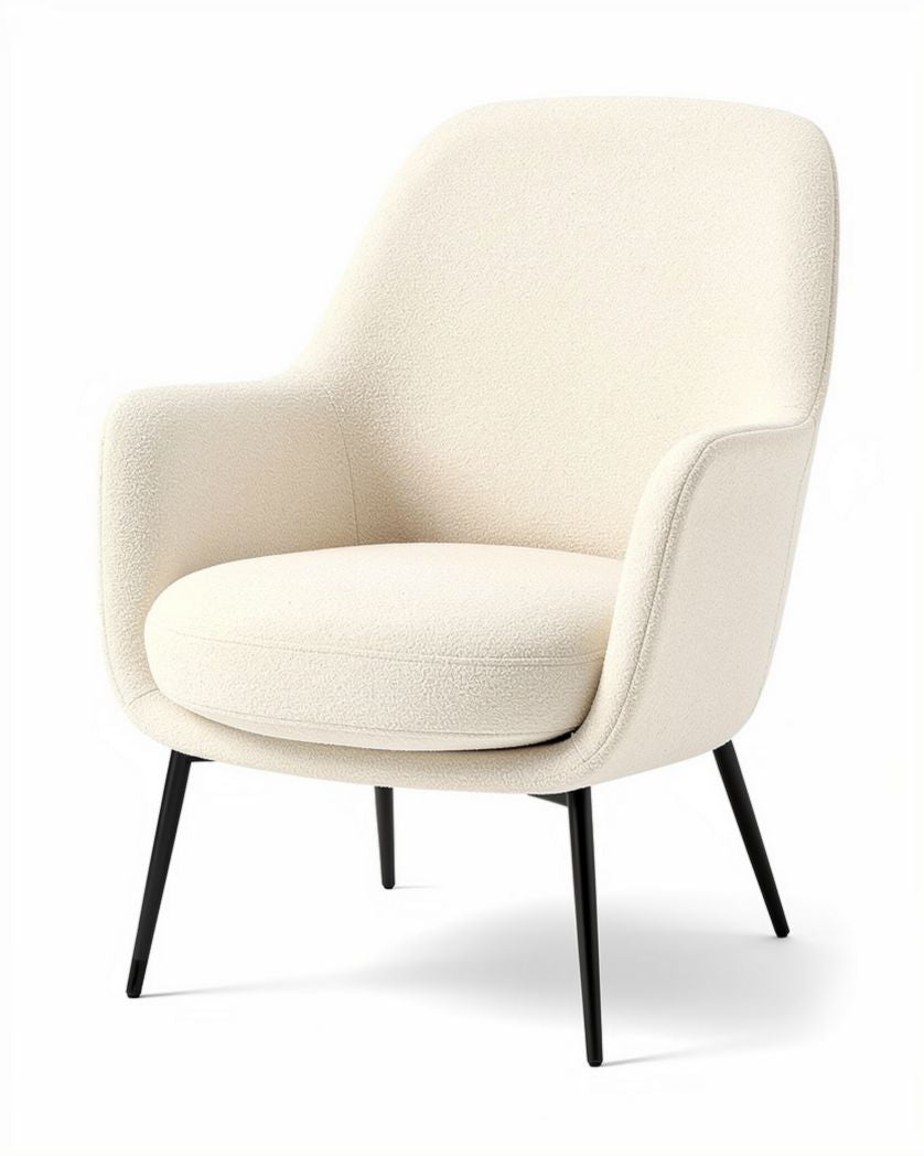 Fauteuil confortable pour salon en tissu - 70 x 70 x 85cm