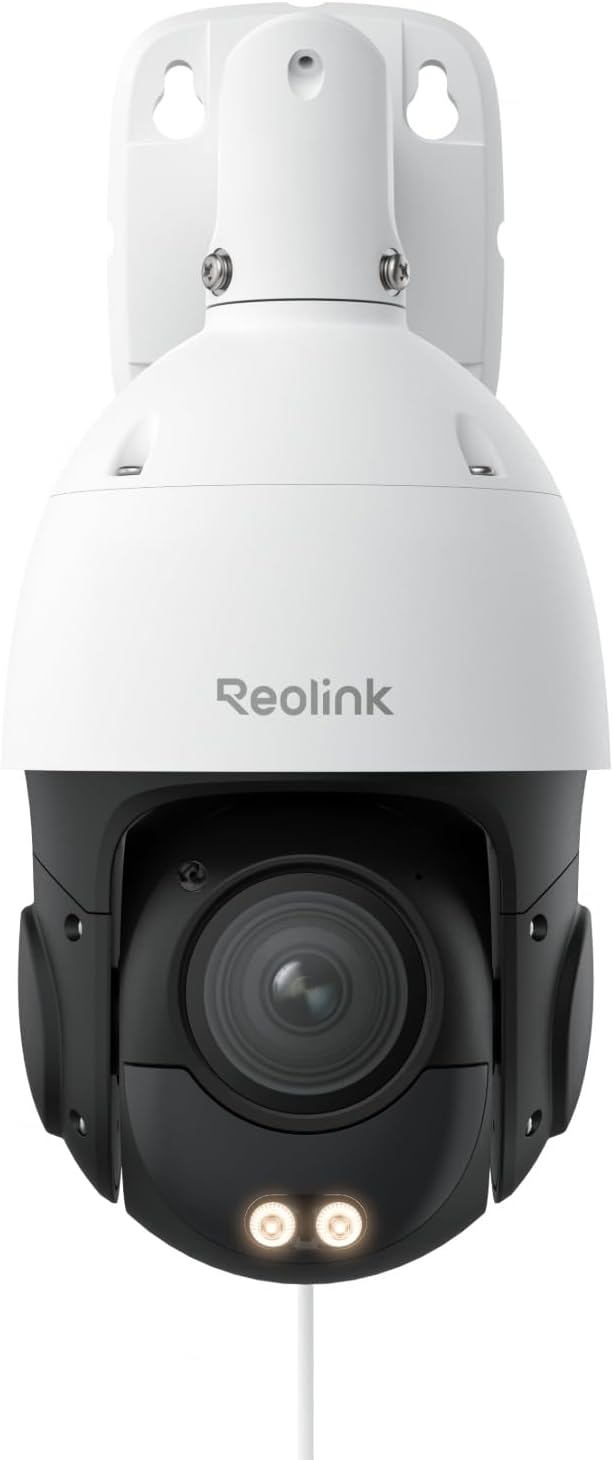 Reolink 4K PTZ Cam¨¦ra Surveillance PoE, Zoom Optique 3D 16X, Pan 360¡ã+Tilt 90¡ã, Suivi Automatique, Vision Nocturne Jusqu'¨¤ 80m, D¨¦tection de Personne/V¨¦hicule/Animal, Audio Bidirectionnel, RLC-823S2(Blanc)