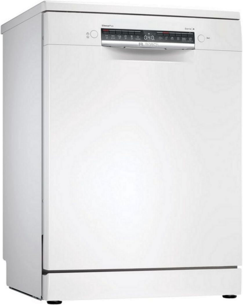 Bosch - Lave-vaisselle pose libre, 60 cm, S¨¦rie 4, 14 couverts, 3 plateaux, Home Connect, blanc, SMS4EMW06E