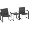 Ensemble de mobilier de jardin en r¨¦sine tress¨¦e et m¨¦tal noir(Noir)