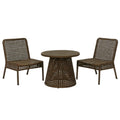 Ensemble de mobilier d'ext¨¦rieur en rotin synth¨¦tique brun(Marron)