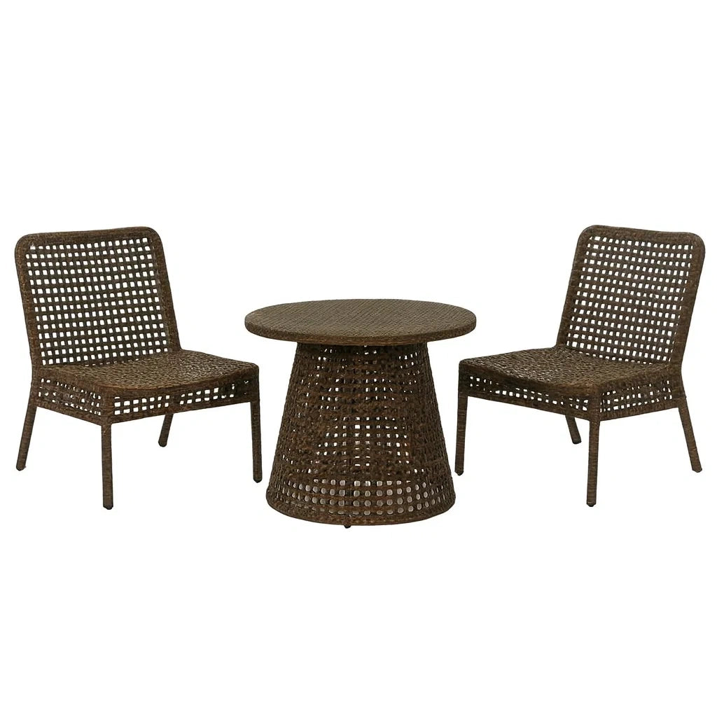 Ensemble de mobilier d'ext¨¦rieur en rotin synth¨¦tique brun(Marron)