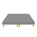 Sommier Tapissier Gris 140x190 (2x70x190) Jeu De Pied Sommier tapissier