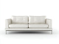 Canap¨¦ 2 places cuir v¨¦ritable 178x90x82 cm - blanc - design moderne(Blanc)