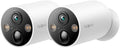 Tapo C425 2.5K 4MP Cam¨¦ra de Surveillance WiFi Ext¨¦rieure sans Fil Batterie 10 000mAh Lot de 2, Autonomie de 300j, AI D¨¦tection, Vision Nocturne en Couleur, IP66 Etanche, Aucune hub requis(Blanc)
