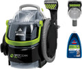 BISSELL SpotClean Pet Pro, Shampouineuse Canap¨¦, Moteur Puissant de 750W, Id¨¦al pour les Propri¨¦taires d'Animaux, Nettoyeur pour Tapis, Moquettes, Meubles, Tissus, Voiture  Plus Encore, 15585(Noir/Argent/Vert)