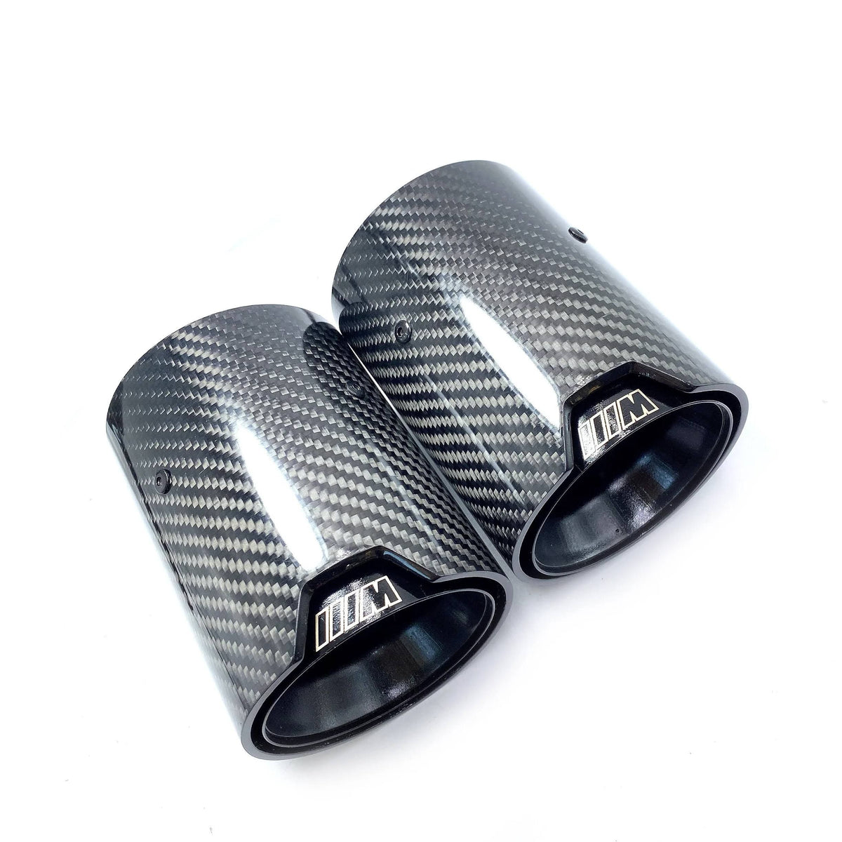 Embout de Silencieux d'¨¦chappement en Fibre de Carbone group, pour BMW M P M2 F87 M3 F80 figur¨¦ F82(Noir/Gris)