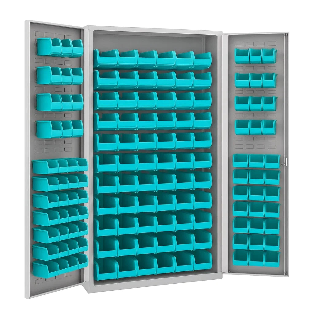 Armoire ¨¤ outils ¨¤ tiroirs en m¨¦tal avec bacs turquoise 180x90x40 cm(Turquoise)