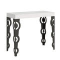 Table console extensible en bois Tr¨¦vise pour salle ¨¤ manger(Extensible Jusqu'¨¤ 196 Cm/Classique/Ciment)