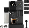 Cecotec Cafeti¨¨re ¨¤ Capsules Freestyle Grind  Latte. 1400W, 20 Bars, Multi-capsules, Caf¨¦ en Grains 40g, Moulin Conique, R¨¦servoir d'Eau 1,6L, 300ml Lait, Thermoblock, ¨¦cran Tactile, Nettoyage Auto(Noir)