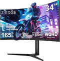 Z-Edge ¨¦cran PC Gamer Incurv¨¦ 34'' 3440x1440 165Hz, Hauteur  Inclinaison R¨¦GLABLE, 1ms FreeSync, Moniteur Ultrawide 21:9, 1500R VA, 2xHDMI2.0, 2*DP1.4, RGB VESA 100 * 100mm (DP Cable Inclus)(Noir)