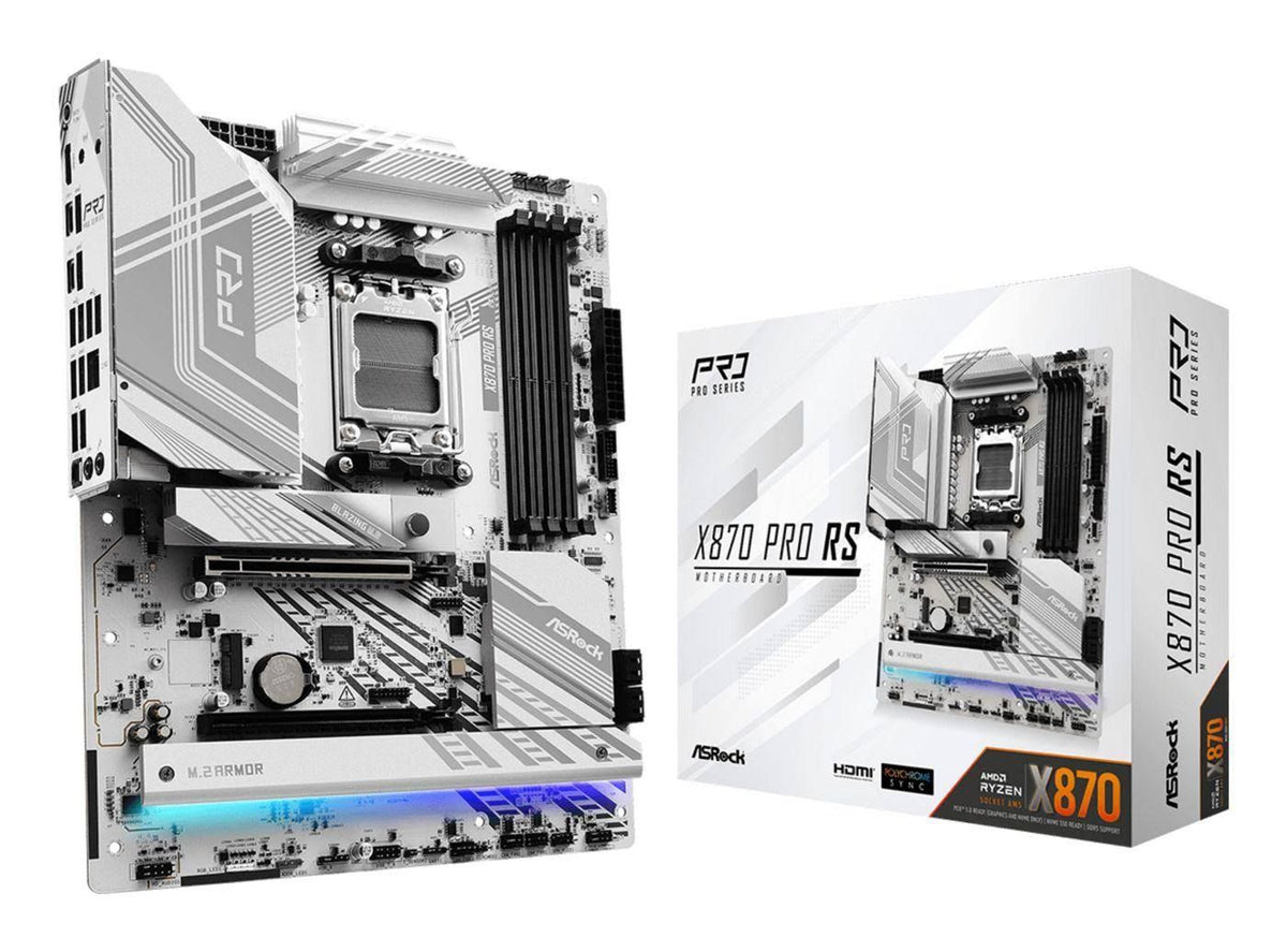 ASRock X870 Pro RS AM5(Gris/Blanc)